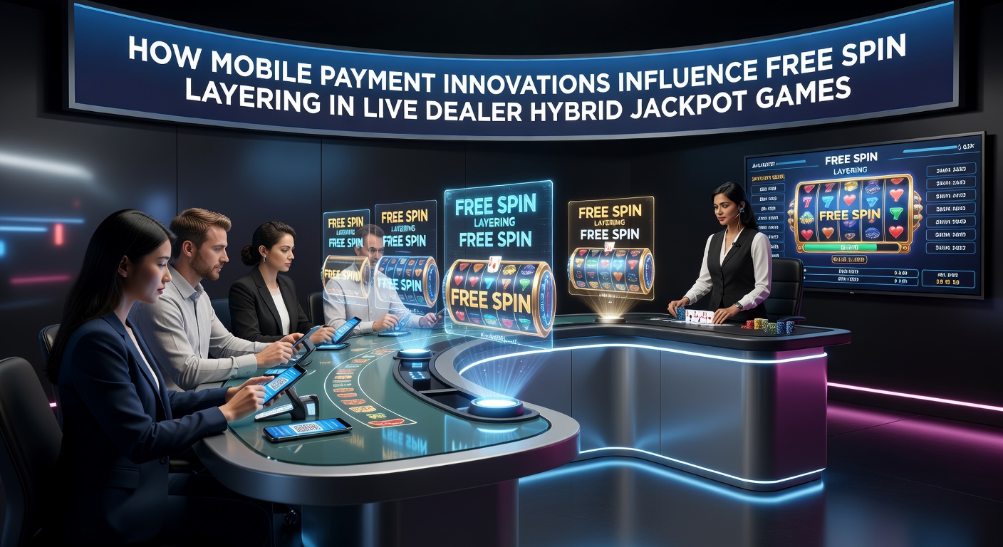 Illustration der Integration von Free Spins und mobilen Zahlungen in Live-Jackpot-Spielen